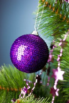 Christmas Tree With Festive Ball Stock Photography Christmas Tree With Festive Ball Stock Photography