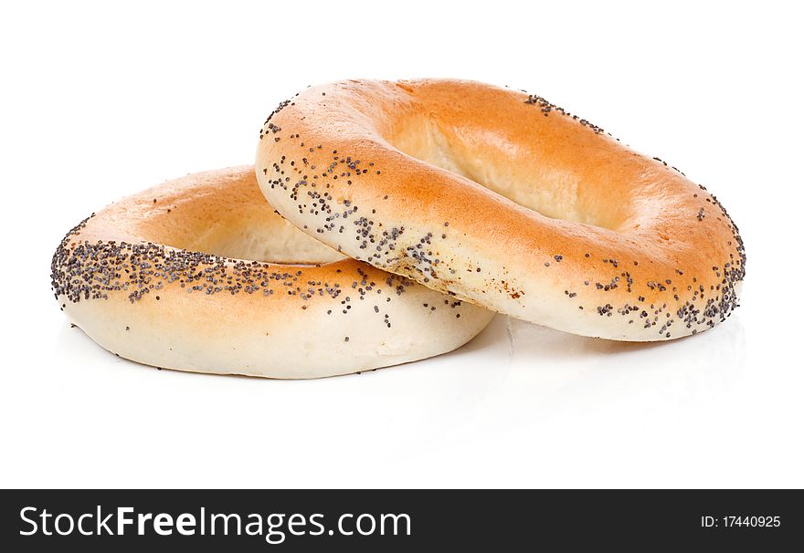 Bagels isolated on white background