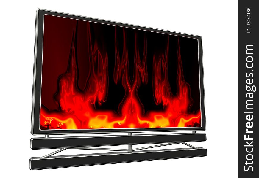 3D TV (fireplace)