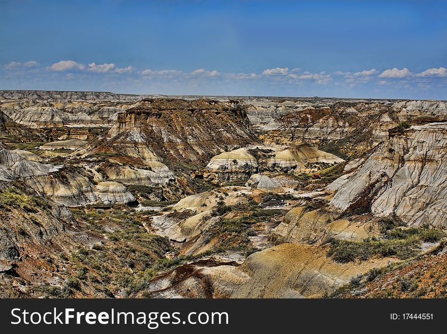 A hot summer day in the badlands. A hot summer day in the badlands.