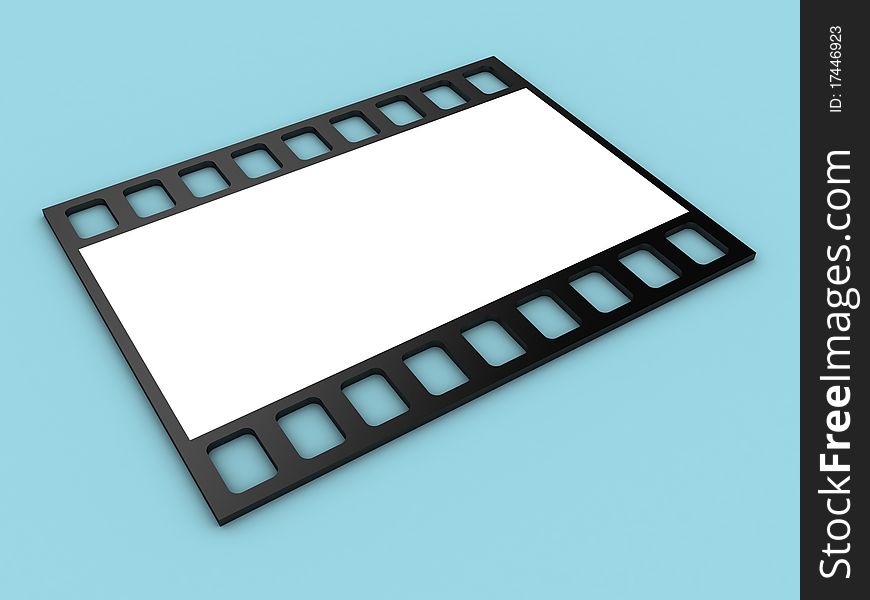 Illustration of a film of the camera on a blue background. Illustration of a film of the camera on a blue background