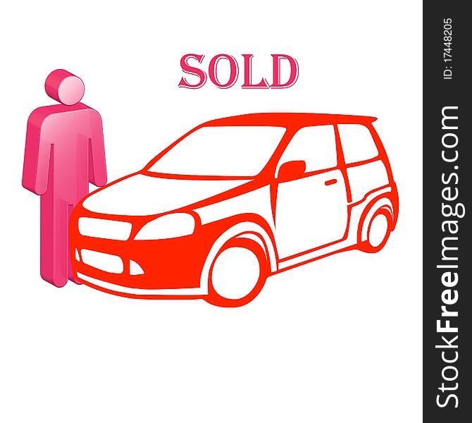 The car and icon of the person selling it. The car and icon of the person selling it