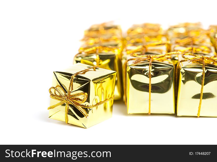 Festive Gift Boxes Isolated