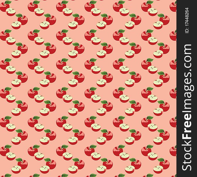 Seamless Pattern With Apples
