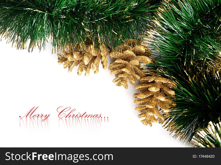 Christmas decoration with festive garland