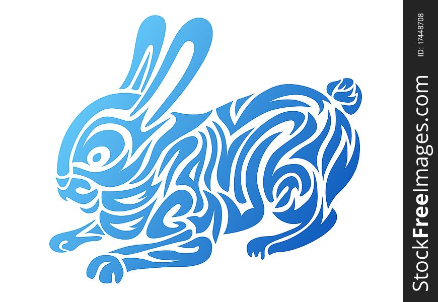 Stylized rabbit - chinese horoscopes symbol for 2011 year