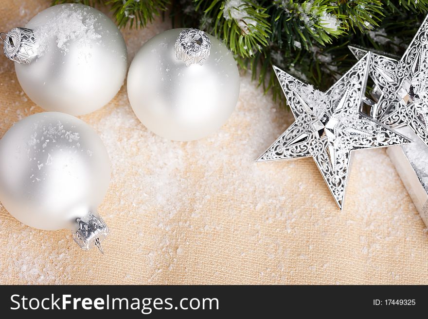 Christmas decoration with festive ball