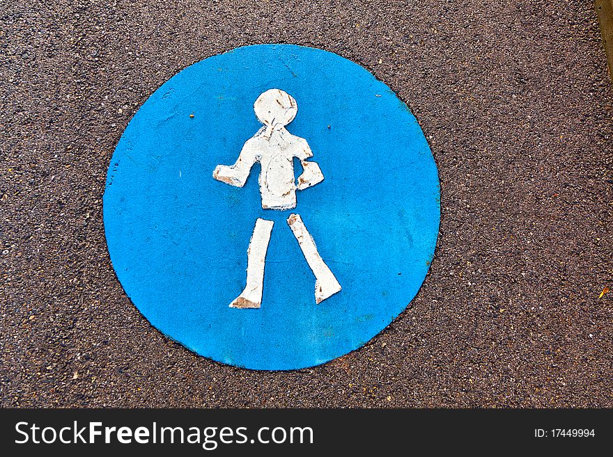 Symbol For Pathway And Icon For Pedestrians