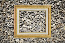 Golden Picture Frame On Stone Texture Royalty Free Stock Images Golden Picture Frame On Stone Texture Royalty Free Stock Images