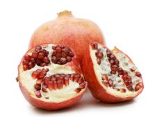 Pomegranate Isolated On White Royalty Free Stock Photography Pomegranate Isolated On White Royalty Free Stock Photography