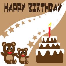 Birthday Teddy Bear Wallpaper Royalty Free Stock Images Birthday Teddy Bear Wallpaper Royalty Free Stock Images