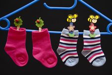 Child Stockings Royalty Free Stock Photography Child Stockings Royalty Free Stock Photography