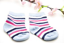 Colored Child Stockings Stock Image