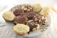 Muffins With Chocolate Topping Stock Image Muffins With Chocolate Topping Stock Image