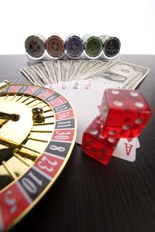 Dollars,cards And Poker Chips Royalty Free Stock Photos Dollars,cards And Poker Chips Royalty Free Stock Photos