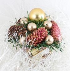 Christmas Tree With A Pinecone Royalty Free Stock Photography