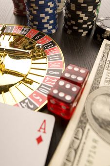 Dollars,cards And Poker Chips Stock Image Dollars,cards And Poker Chips Stock Image