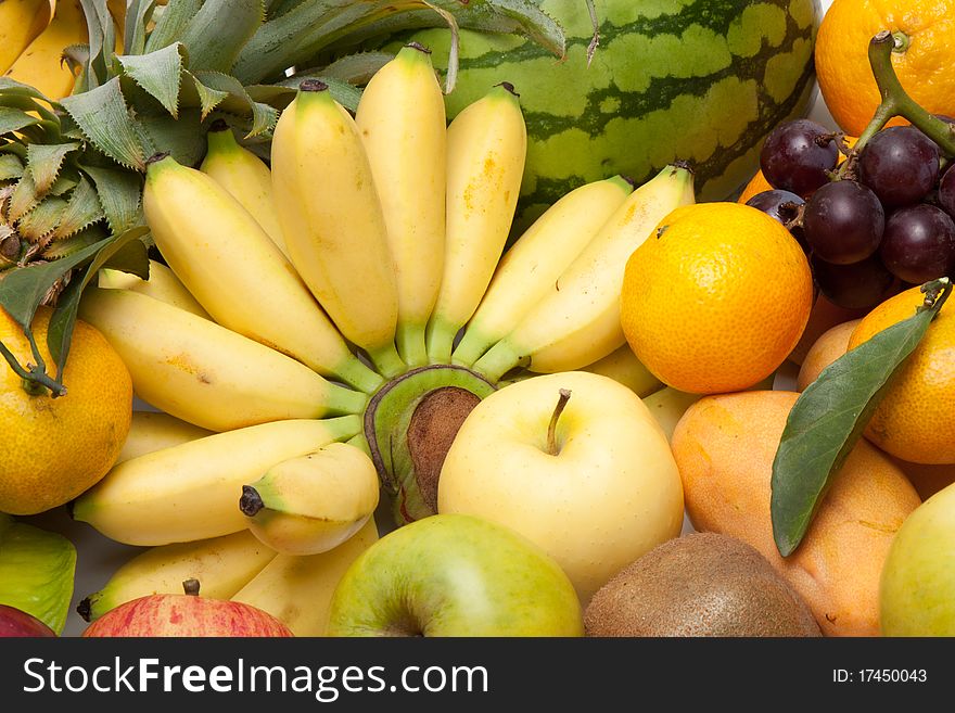 Close-up of group of different fruits. Close-up of group of different fruits