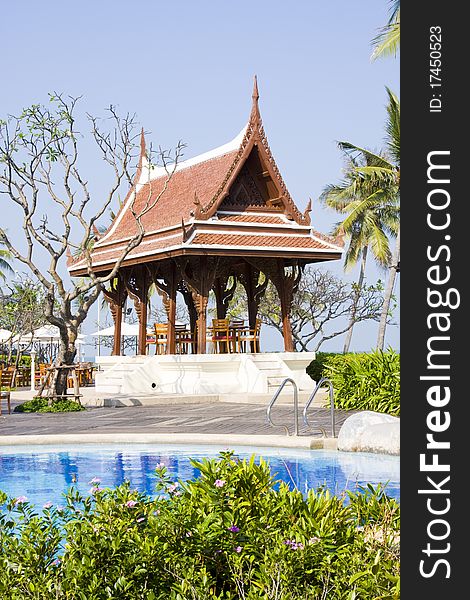 Swimming pool in spa resort . Thailand . Swimming pool in spa resort . Thailand .