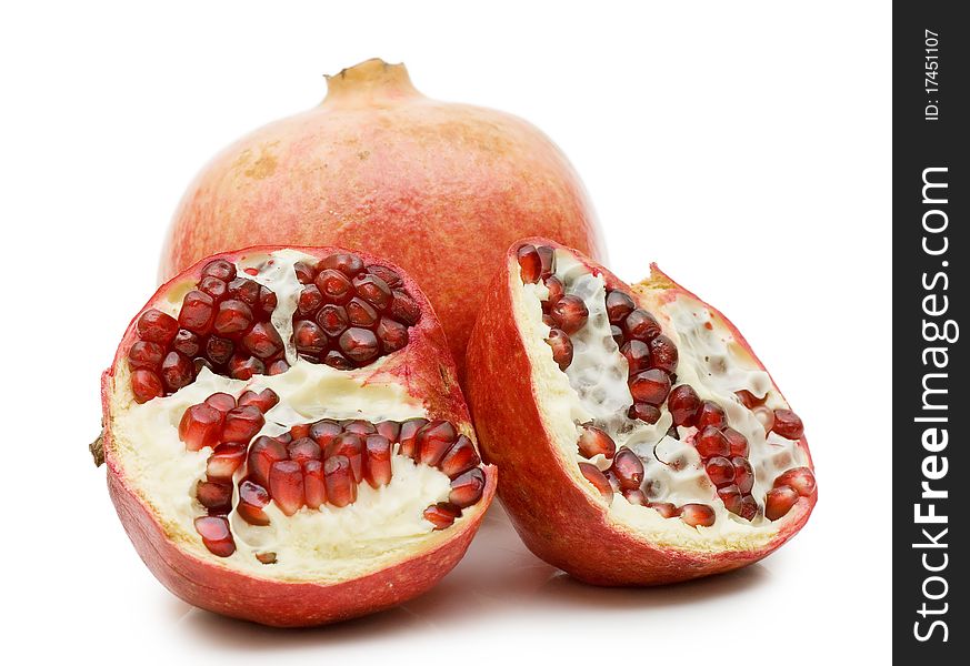 Pomegranate isolated on white background