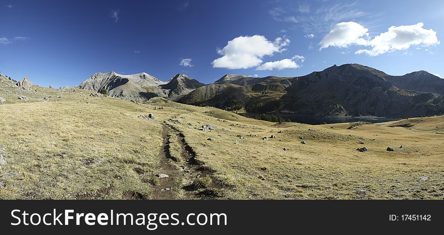 Site of Encombrette, national park of Mercantour, department of the Alps of high Provence, France. Site of Encombrette, national park of Mercantour, department of the Alps of high Provence, France