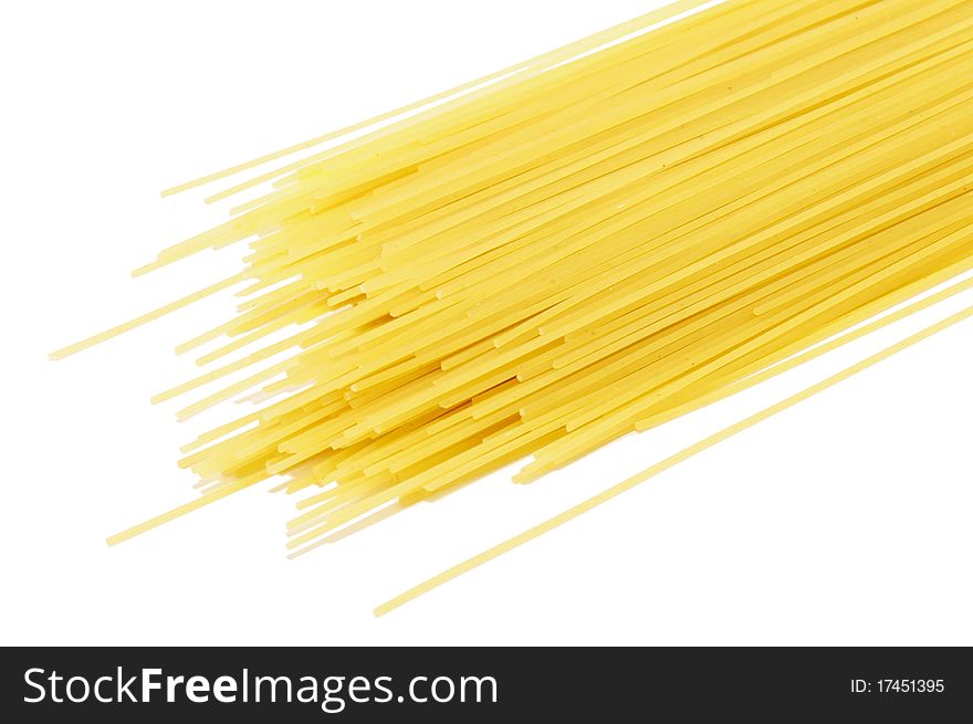 Dry pasta, isolated on white background