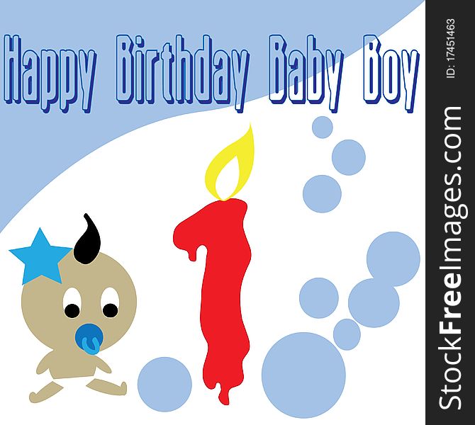 Baby boy first birthday wallpaper