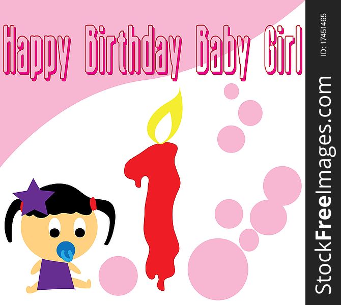 Baby girl first birthday wallpaper