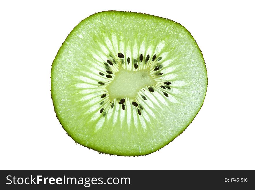 Ripe kiwi isolated on white