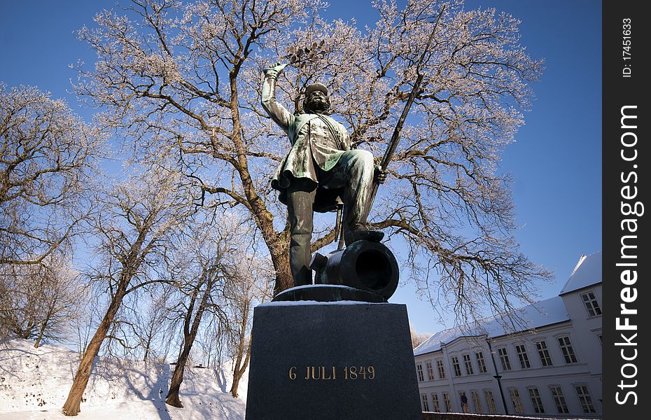 Statue Of  Danish Foot Soldier