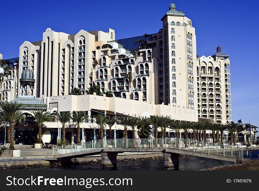 Eilat is a famous resort city in Israel. Eilat is a famous resort city in Israel