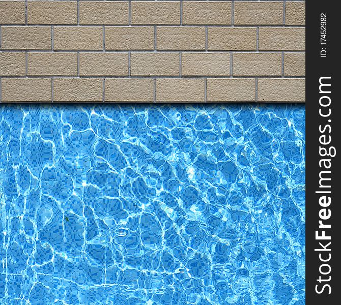 Traditional stone pavement with pool edge background