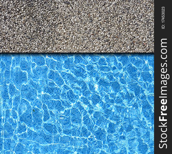 White sand stone pavement with pool edge background