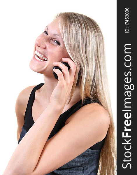 young woman talking on the phone