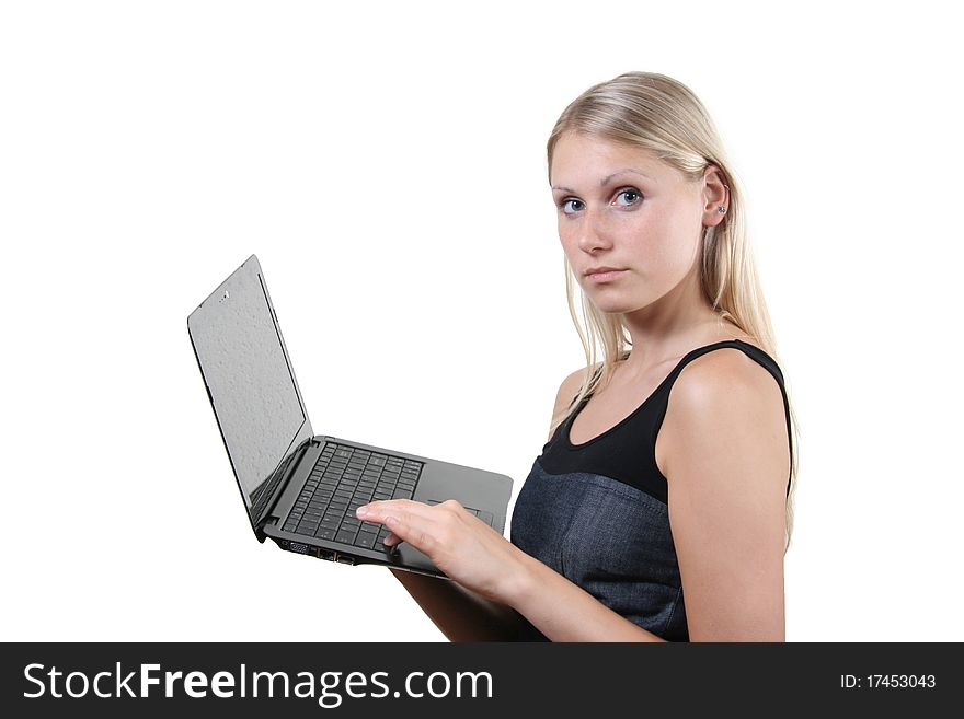 Woman Working With Laptop