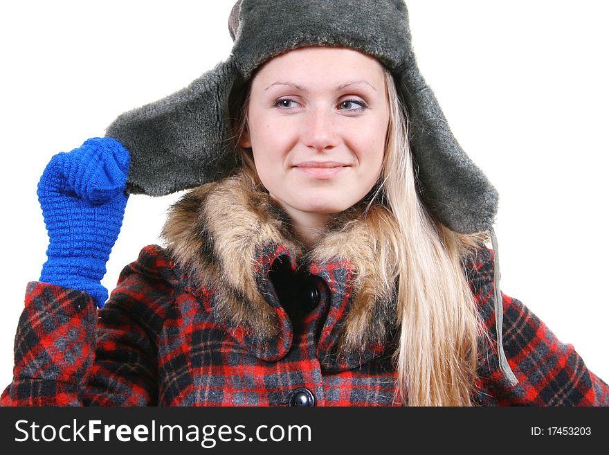Woman dressed in winter clothes