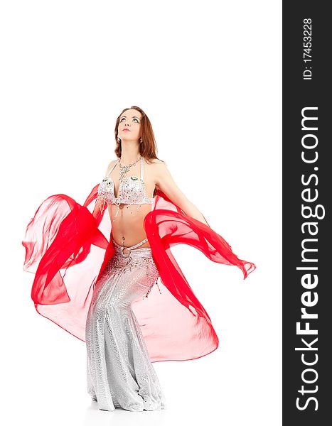 Dance Woman Over White Background