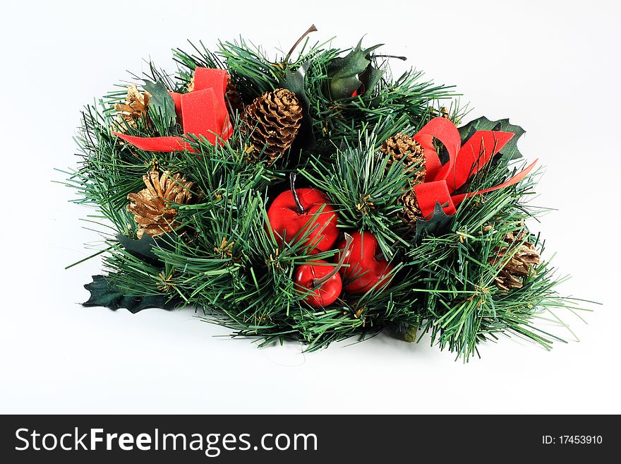 Christmas decorations with pine cones