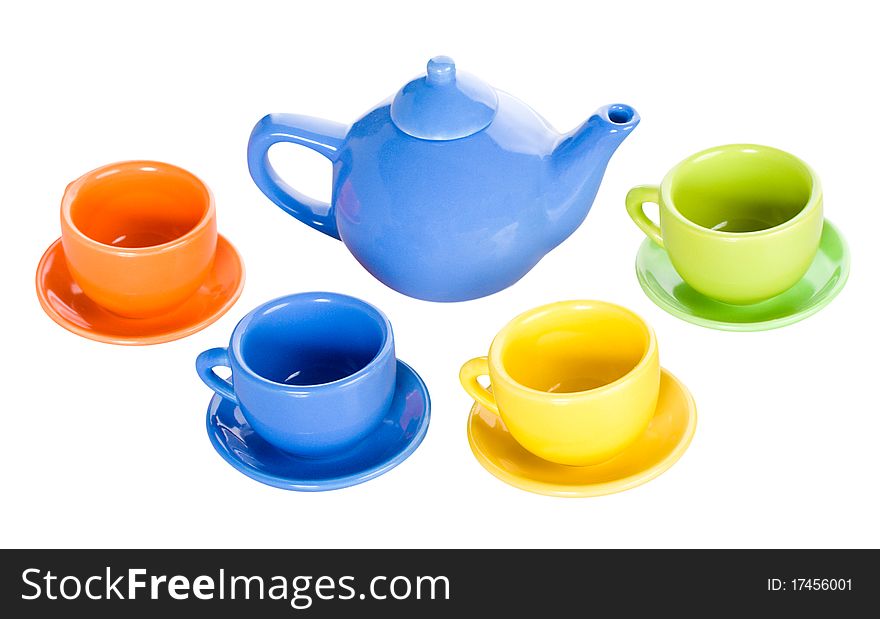 Teapot and four cup set