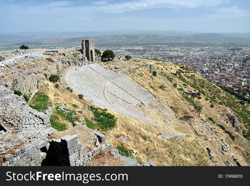 Old amphitheater in Pergamon - Turkey. Old amphitheater in Pergamon - Turkey