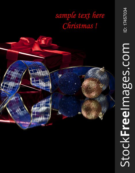 Christmas Decoration isolated on black. Christmas Decoration isolated on black