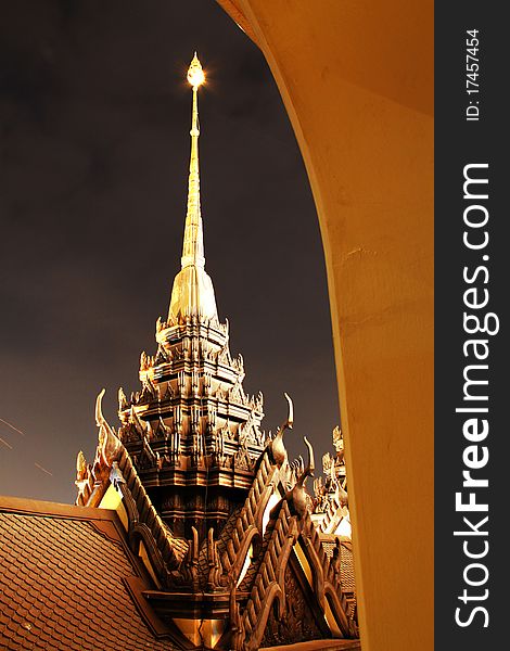 This is a grand Metal Castle Hall, Bangkok Thailand.