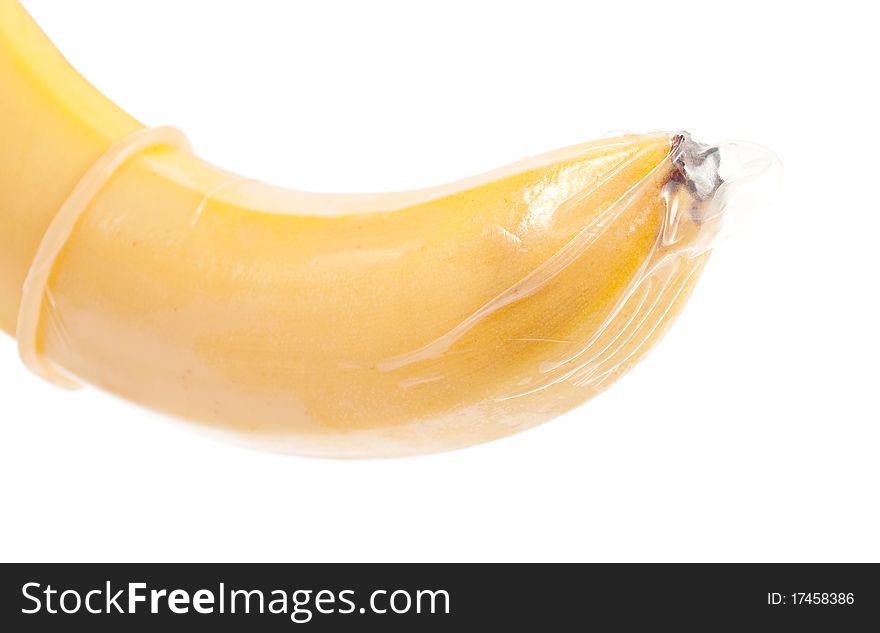 A banana with a condom