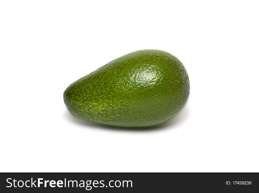 Avocado fruit on a white background