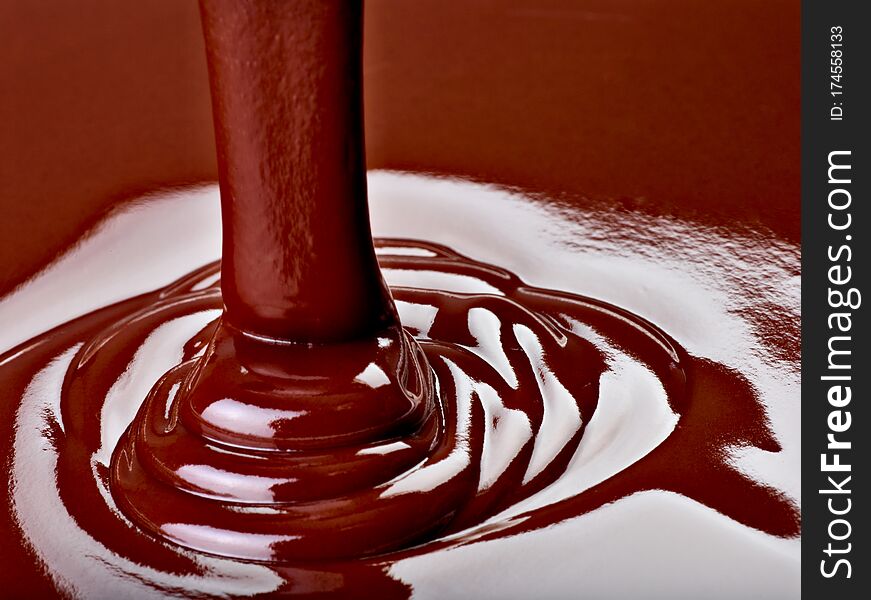 Close up of chocolate syrup. Close up of chocolate syrup
