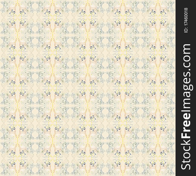 Pattern With Elements, Retro Vector