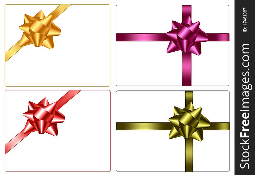 Collection of colorful bows. Vector. Collection of colorful bows. Vector.