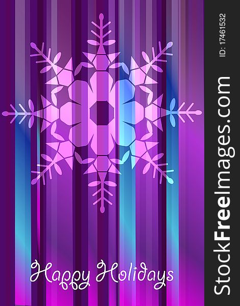 Christmas vector card with large snowflakes. Christmas vector card with large snowflakes