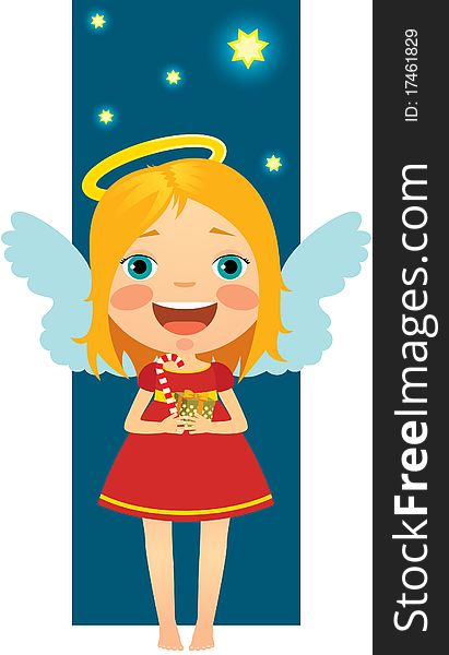 Little Angel Happy Christmas gifts and presents. Little Angel Happy Christmas gifts and presents