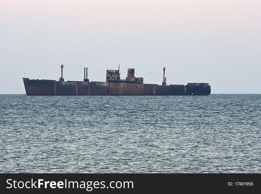 Ship wreck in the Black Sea